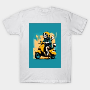 dog riding a scooter T-Shirt